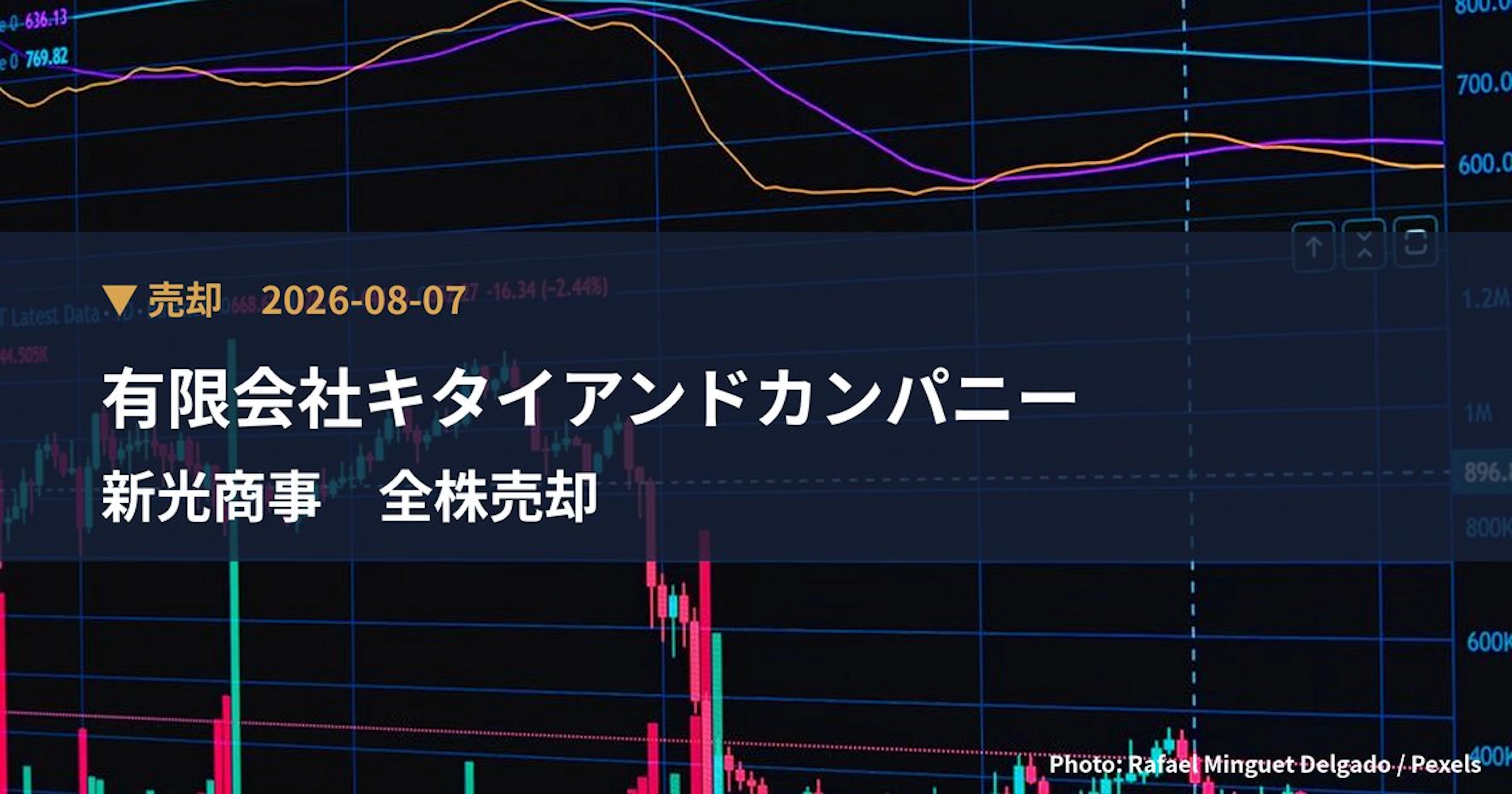 新光商事（8141）、有限会社キタイアンドカンパニーが保有比率0%に引き下げ｜大量保有報告書