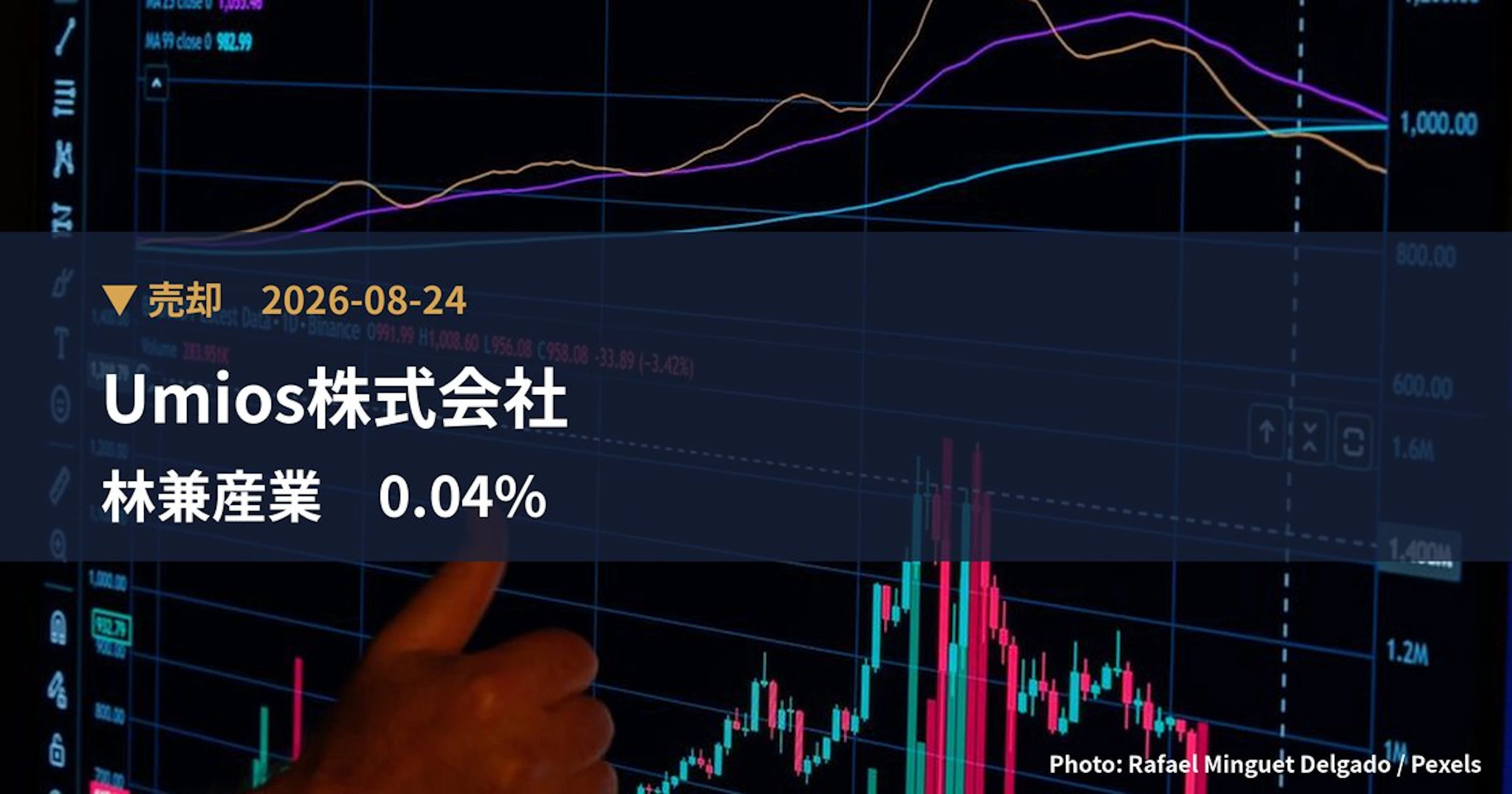 林兼産業（2286）、Umios株式会社が保有比率0.04%に引き下げ｜大量保有報告書