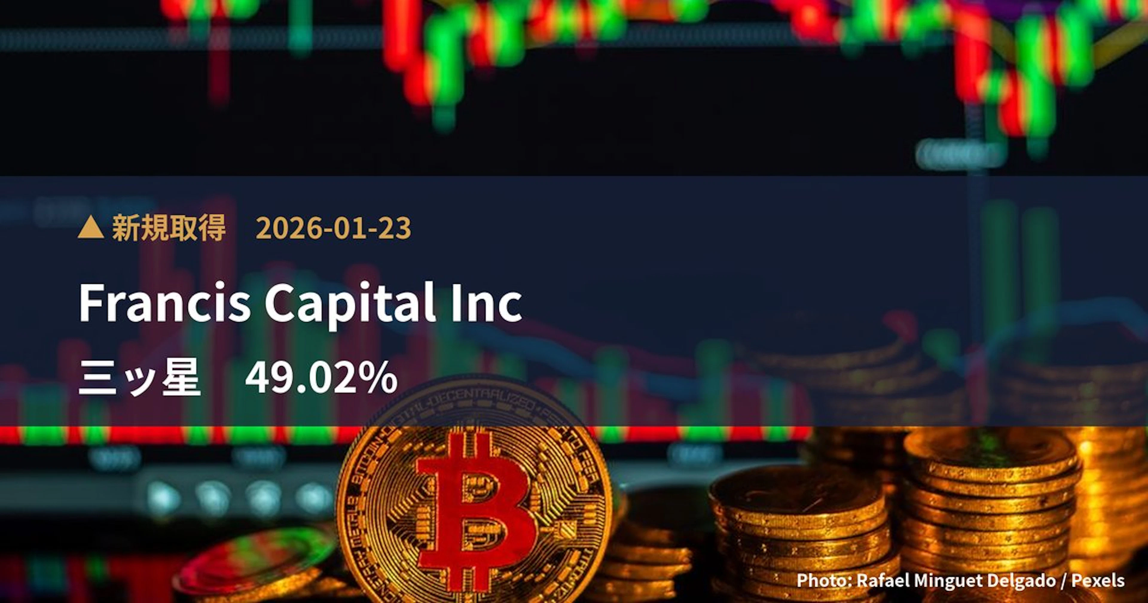 三ッ星(5820)、Francis Capital Incが49.02%を新規保有|大量保有報告書