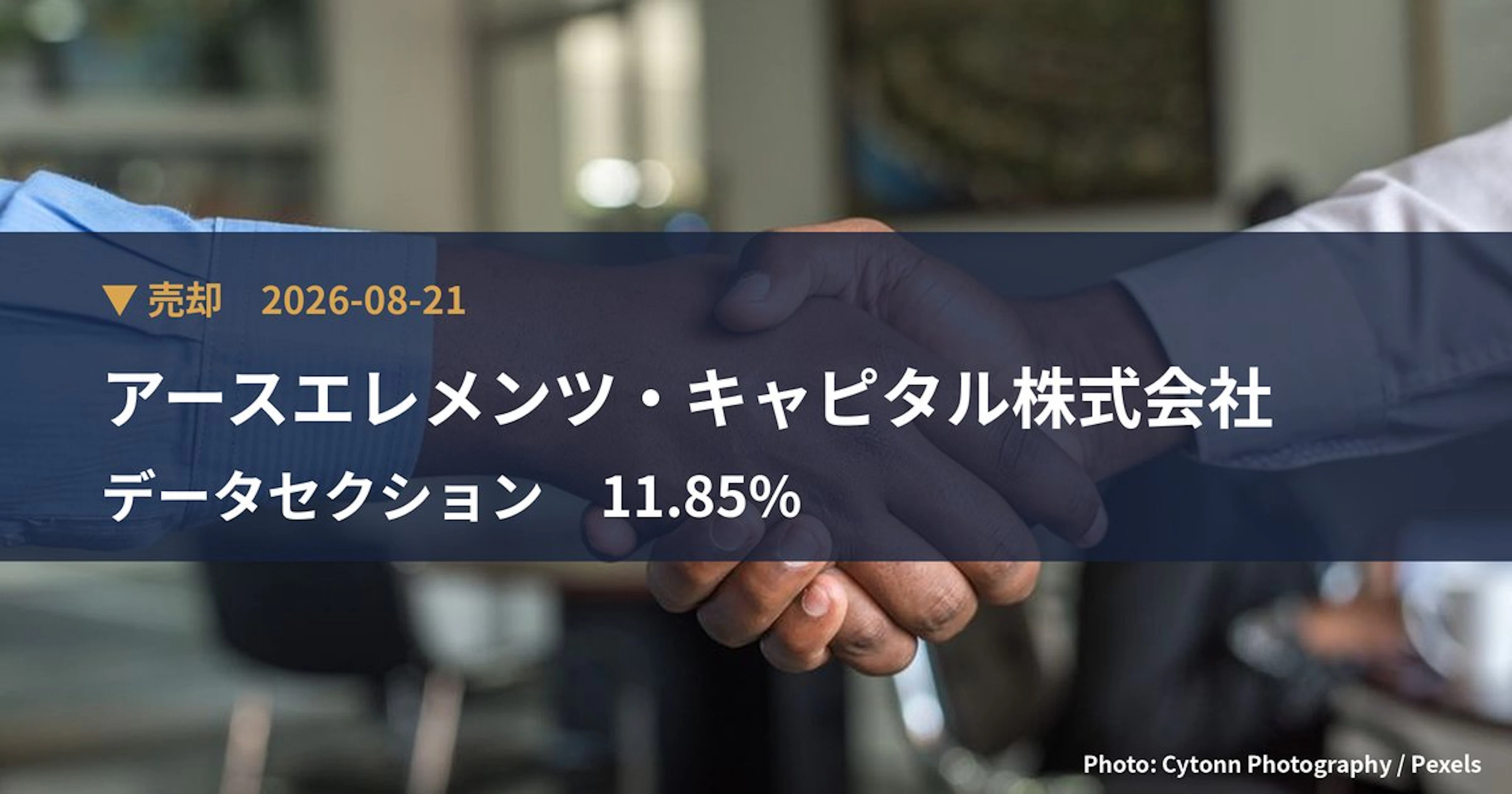 データセクション（3905）、アースエレメンツ・キャピタル株式会社が保有比率11.85%に引き下げ｜大量保有報告書