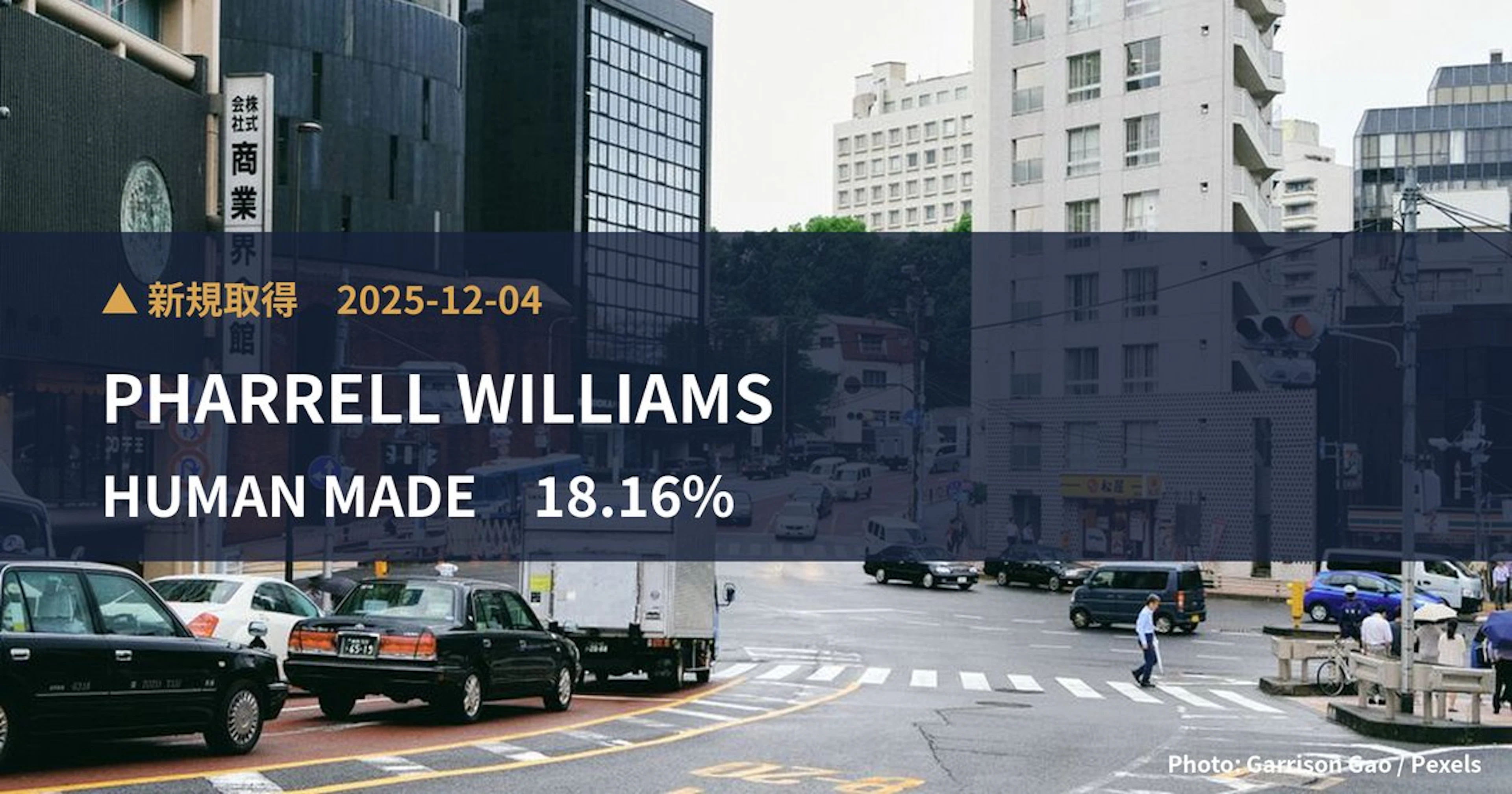 Pharrell Williams Takes 18.16% Stake in Human Made (456A) | Large Shareholding Report