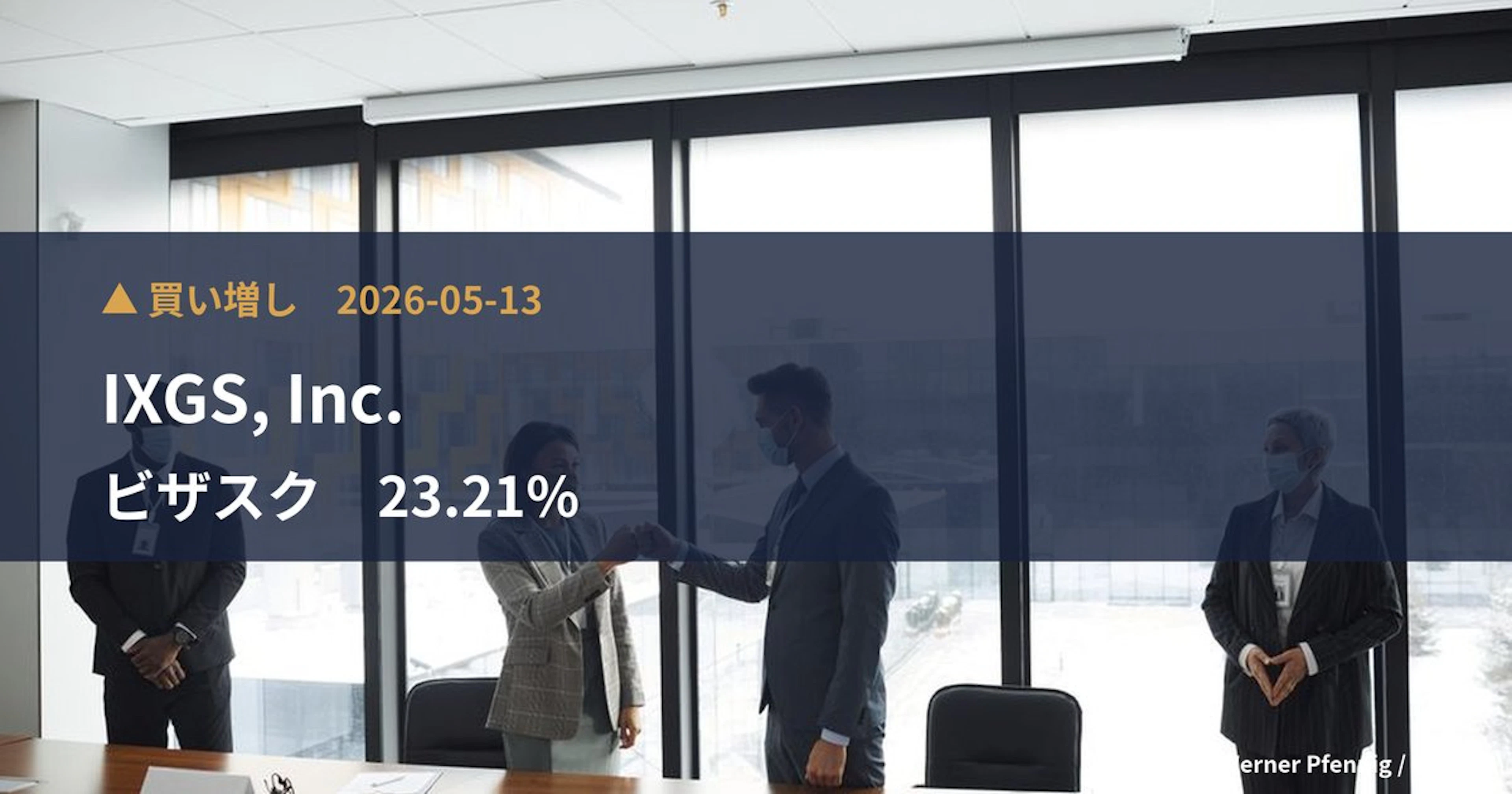 ビザスク（4490）、IXGS, Inc.が保有比率23.21%に引き上げ｜大量保有報告書