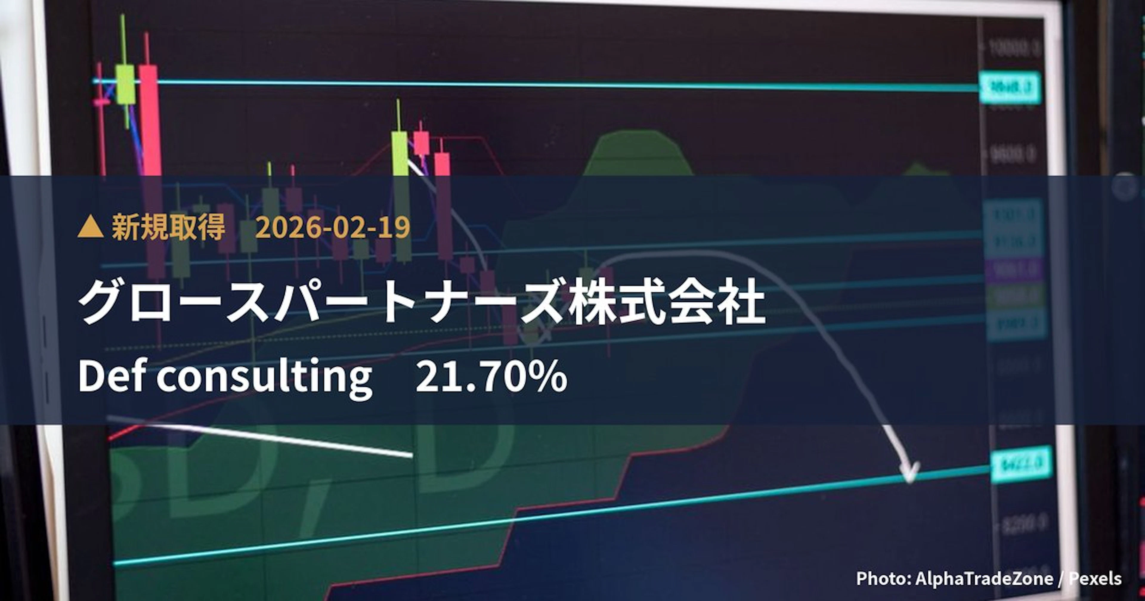 Def consulting（4833）、グロースパートナーズ株式会社が21.7%を新規保有｜大量保有報告書