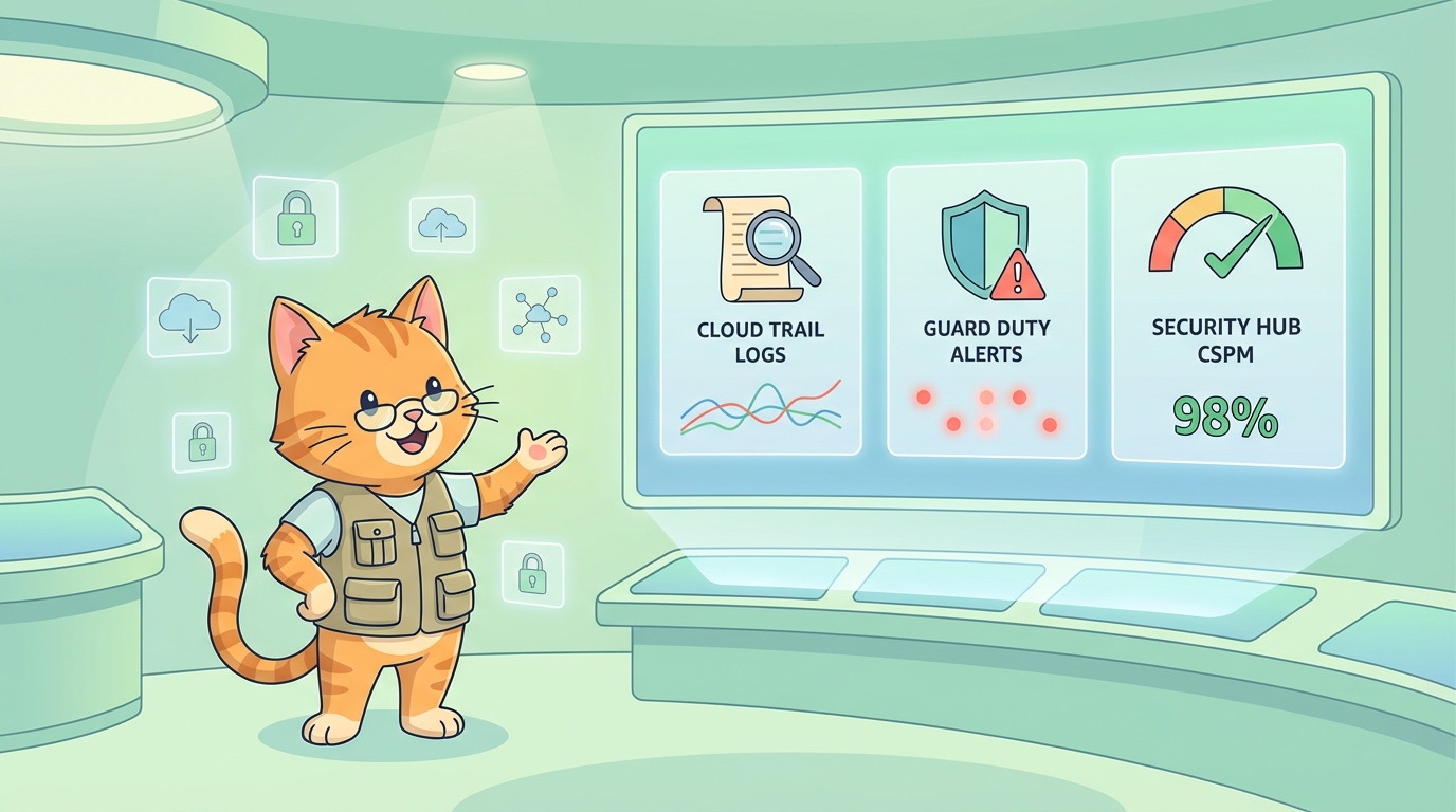 AWSセキュリティサービス（CloudTrail/GuardDuty/Security Hub）の役割