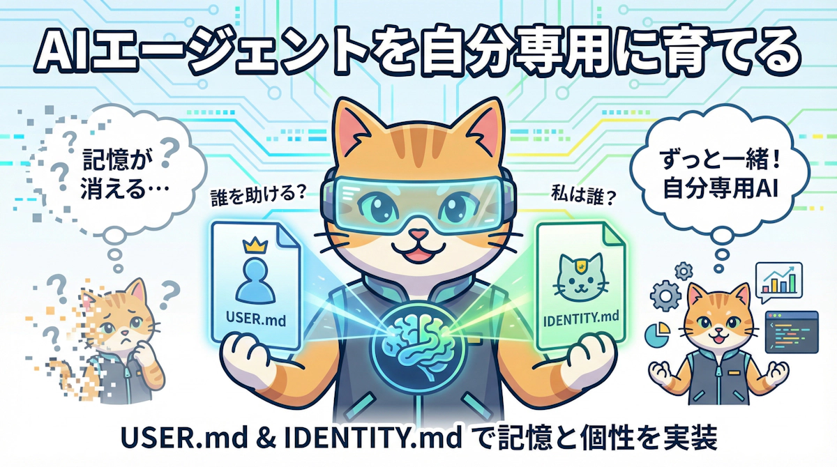 USER.mdとIDENTITY.mdでAIエージェントを自分専用に育てる方法