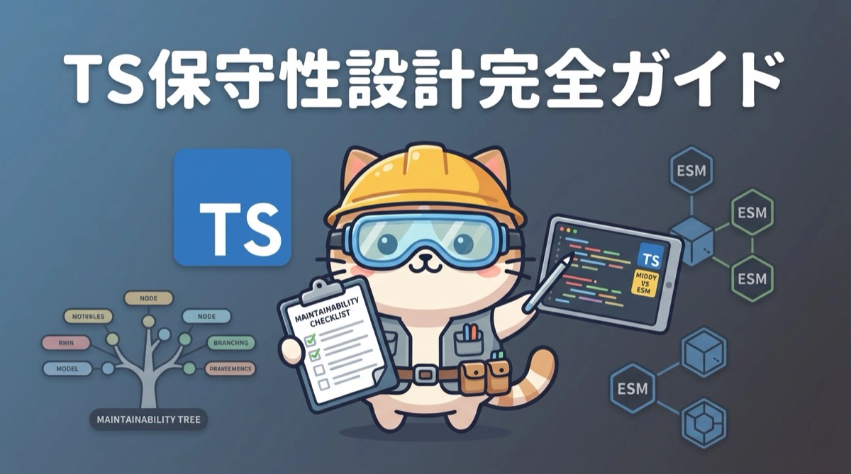 TypeScript 5.9時代の保守性設計戦略 - satisfies演算子からMiddy v5のESM実装まで完全ガイド