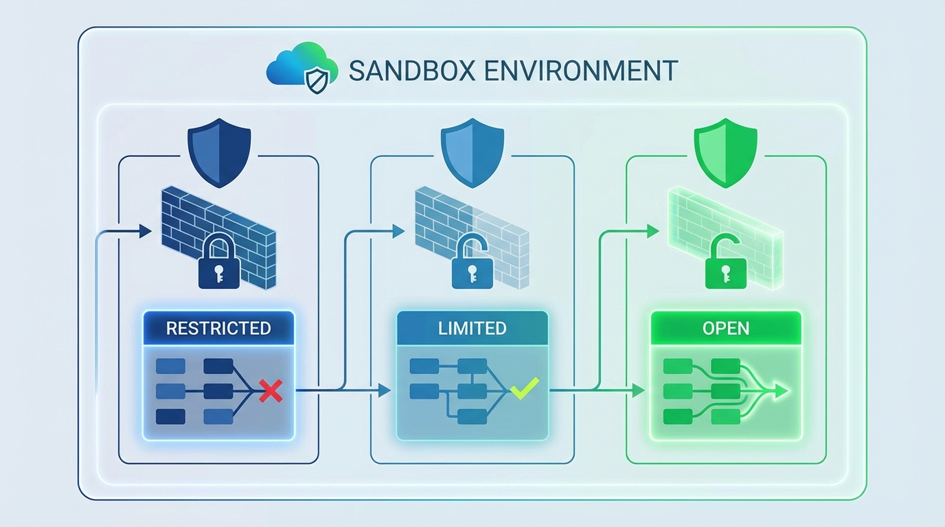 サンドボックスのネットワーク制御レベル