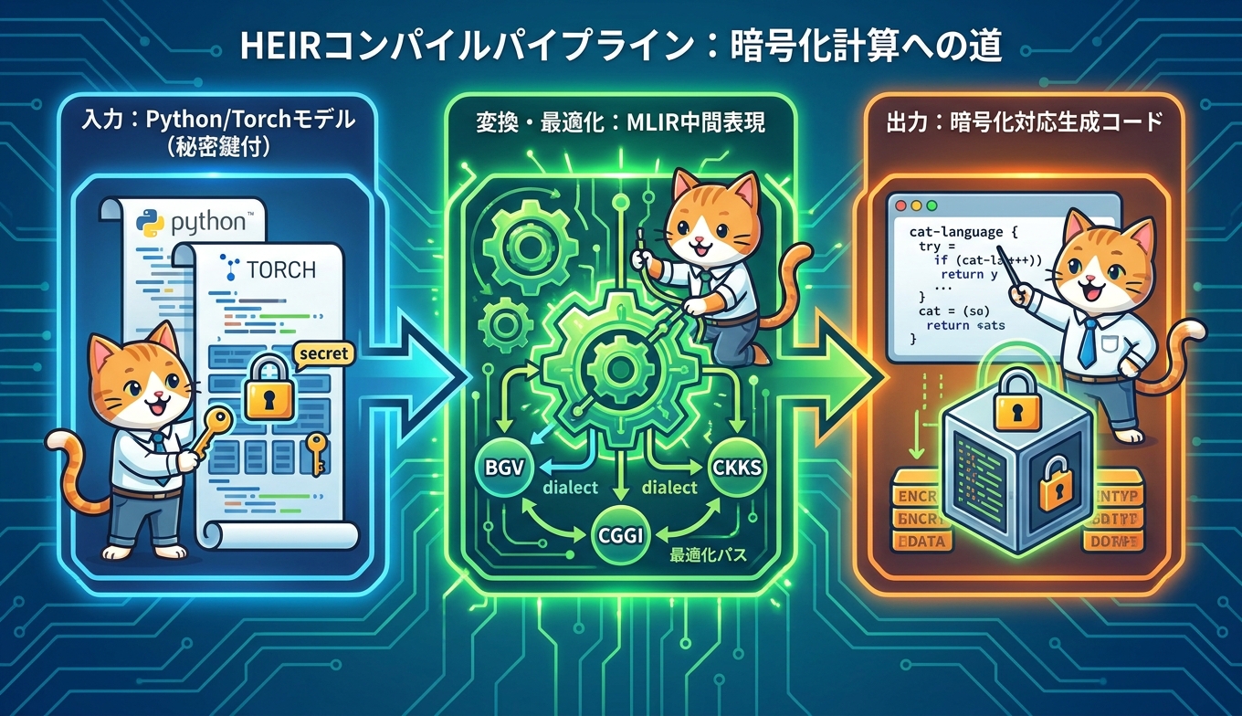 HEIRのコンパイルパイプライン概念図