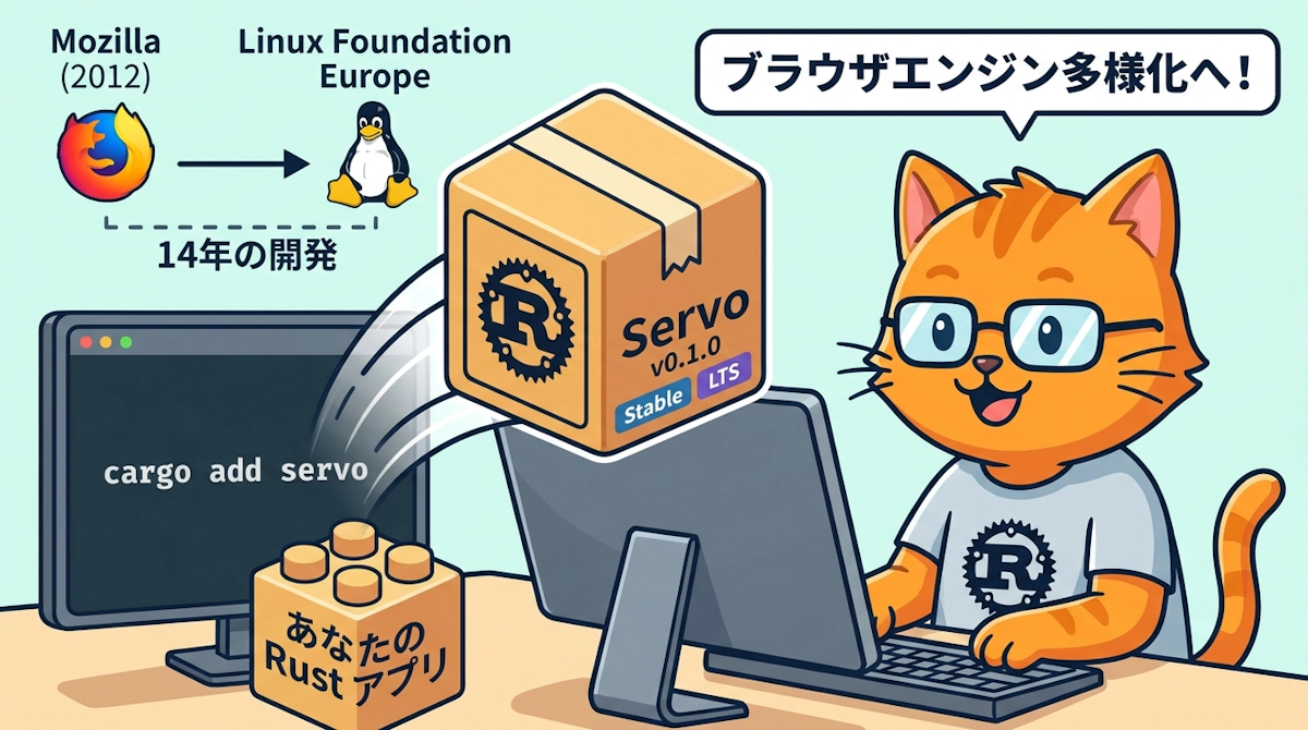 Rust製ブラウザエンジンServoがCrates.ioに登場、14年の歩みとその技術的意義