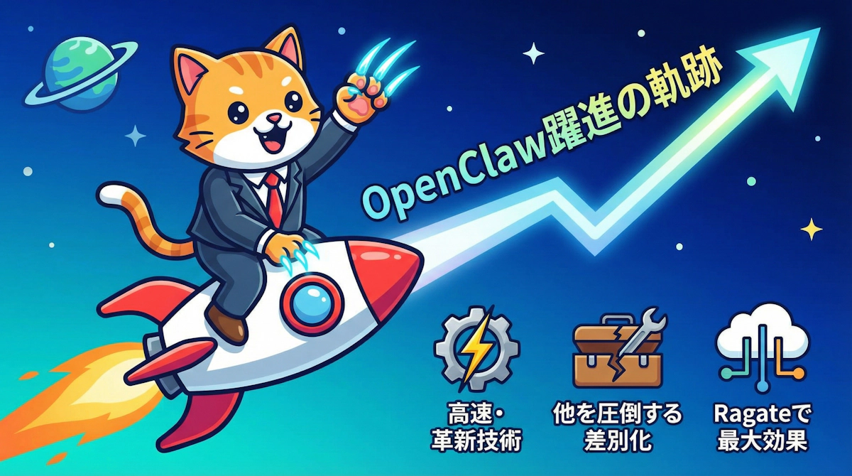 OpenClaw躍進の軌跡——なぜ今これほど注目されるのか、技術的優位性と他ツールとの違い、そしてRagateでの活用法