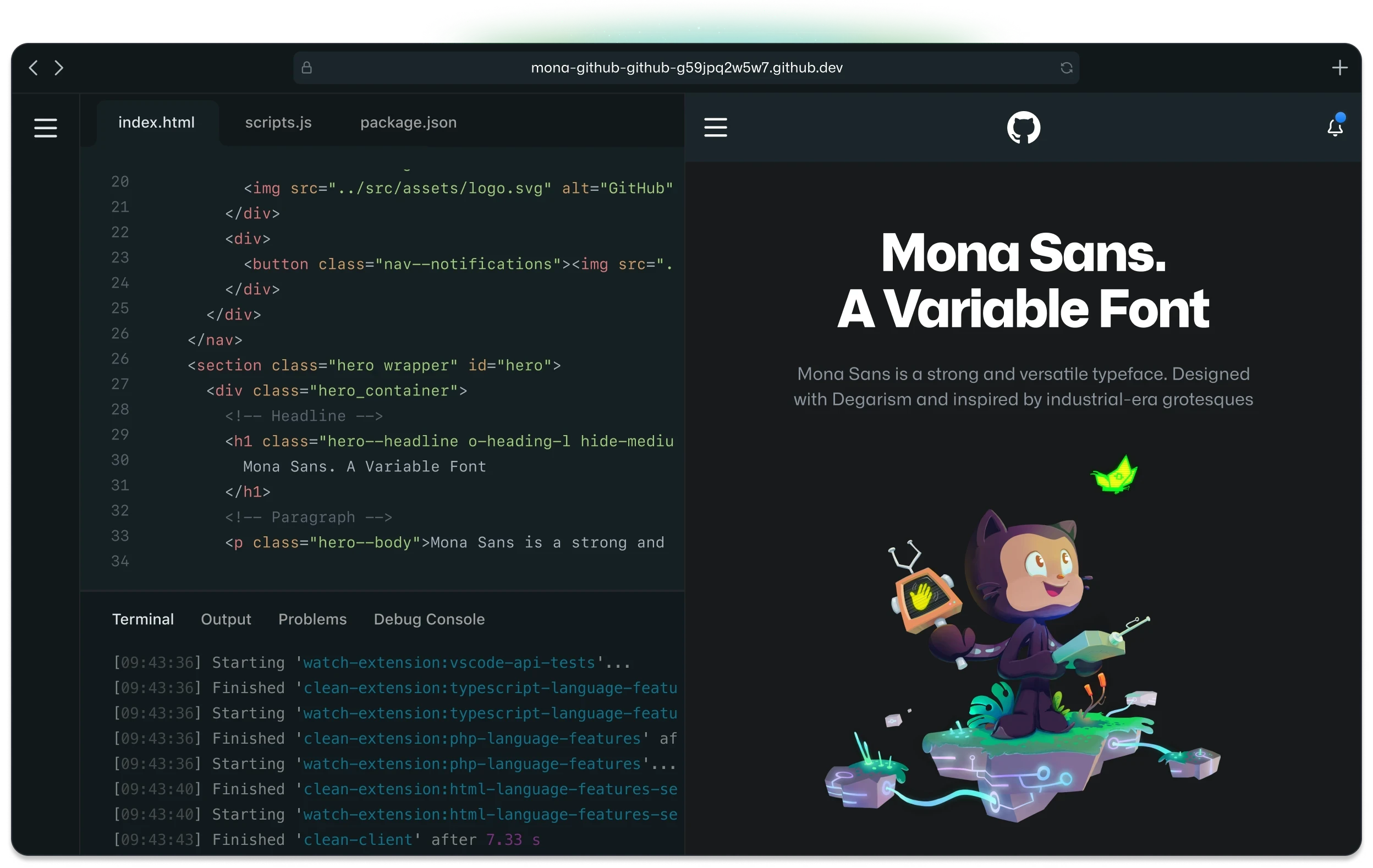 引用 : https://github.com/features/codespaces?locale=ja
