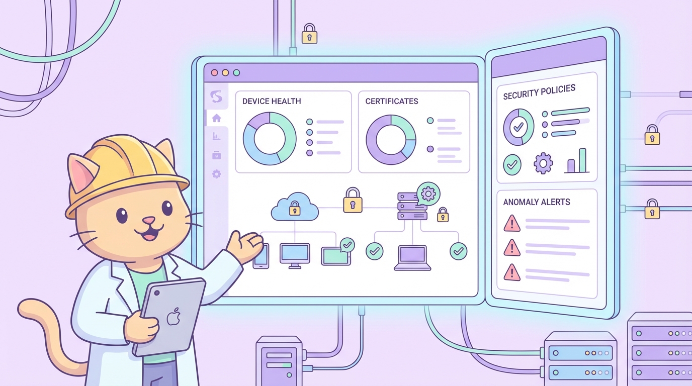AWS IoT Device Defenderによるデバイス管理の概念図