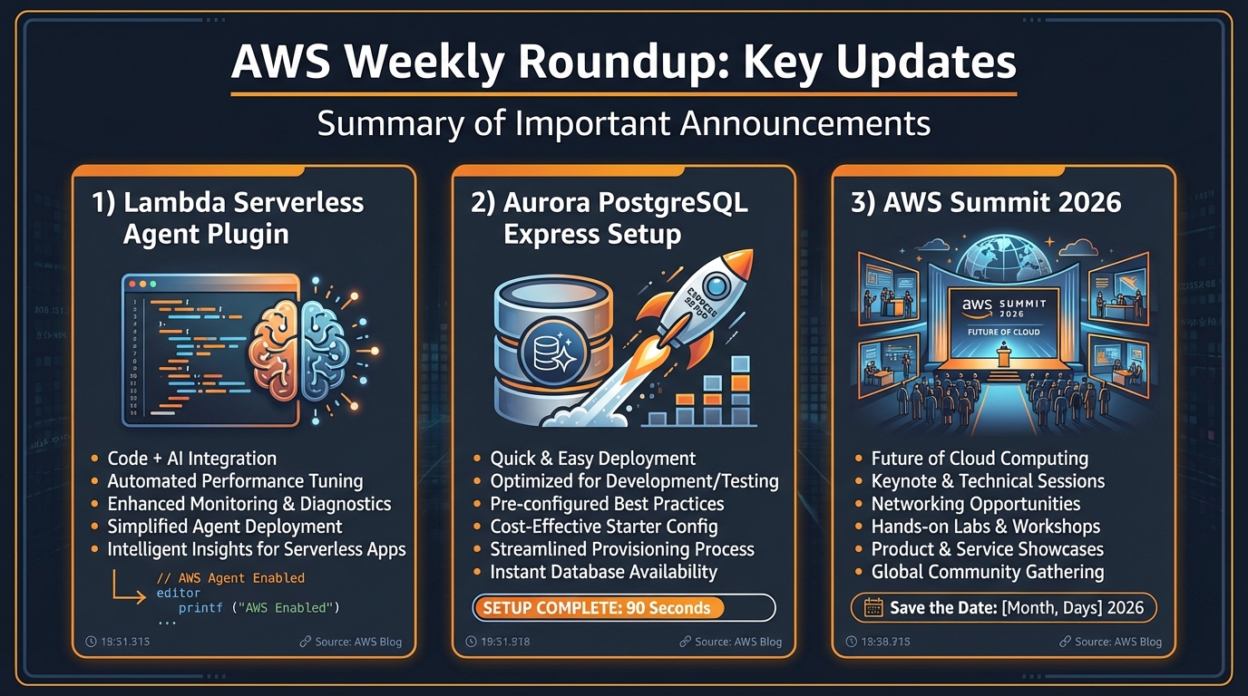 Amazon Aurora PostgreSQL ServerlessとAWS Lambda強化のイメージ図