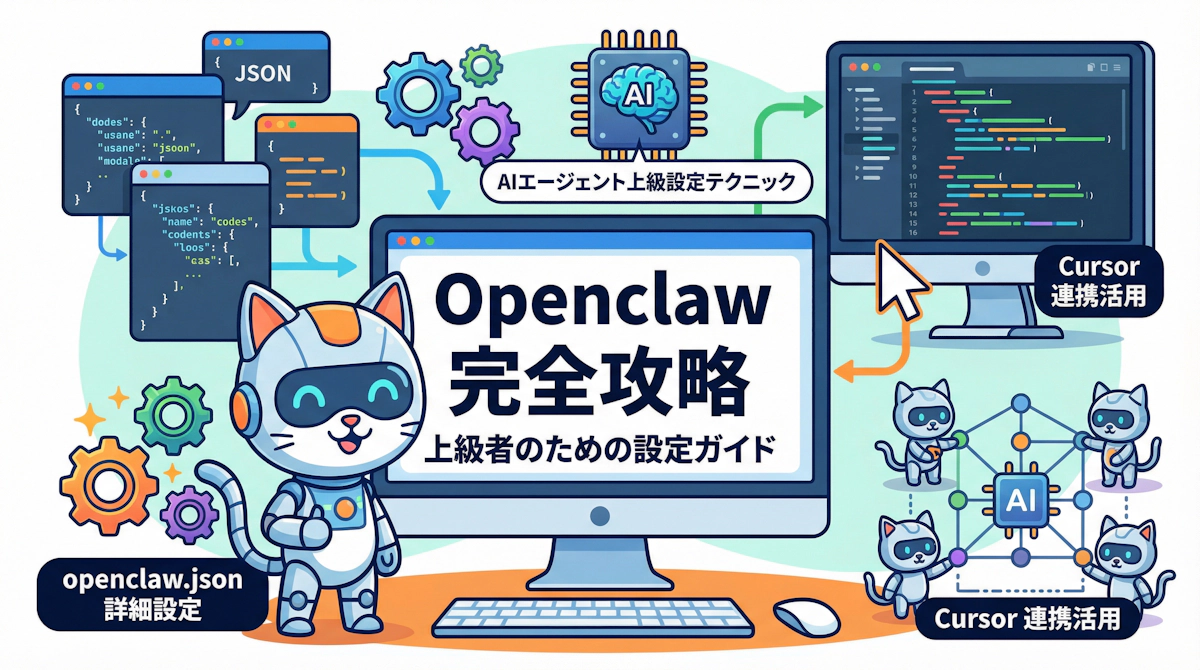 Openclawを使い倒す上級者のための設定ガイド — openclaw.jsonからCursor活用まで