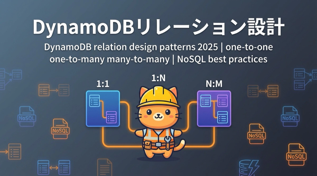 DynamoDBのリレーション設計完全ガイド2025 - 「1:1」「1:N」「N:M」パターンを最新ベストプラクティスで解決