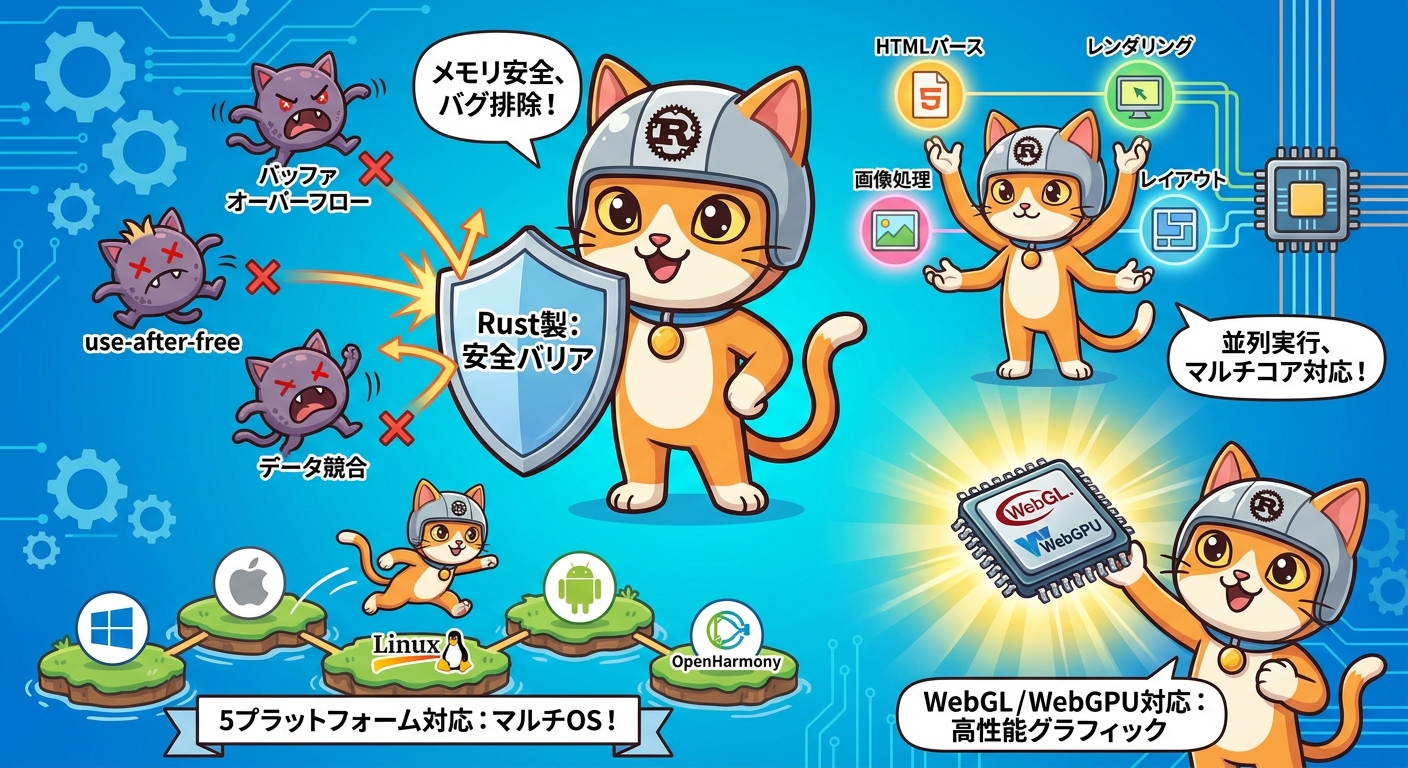 Servoの技術的特徴を示すインフォグラフィック