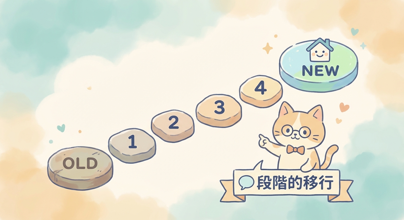 段階的移行のステップ