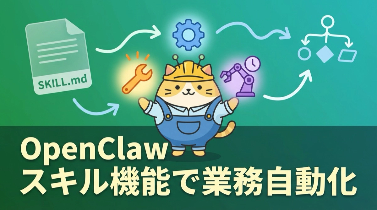 OpenClawのスキル機能で社内業務を自動化してみた――SKILL.mdで「AIエージェントの専門家化」を実現