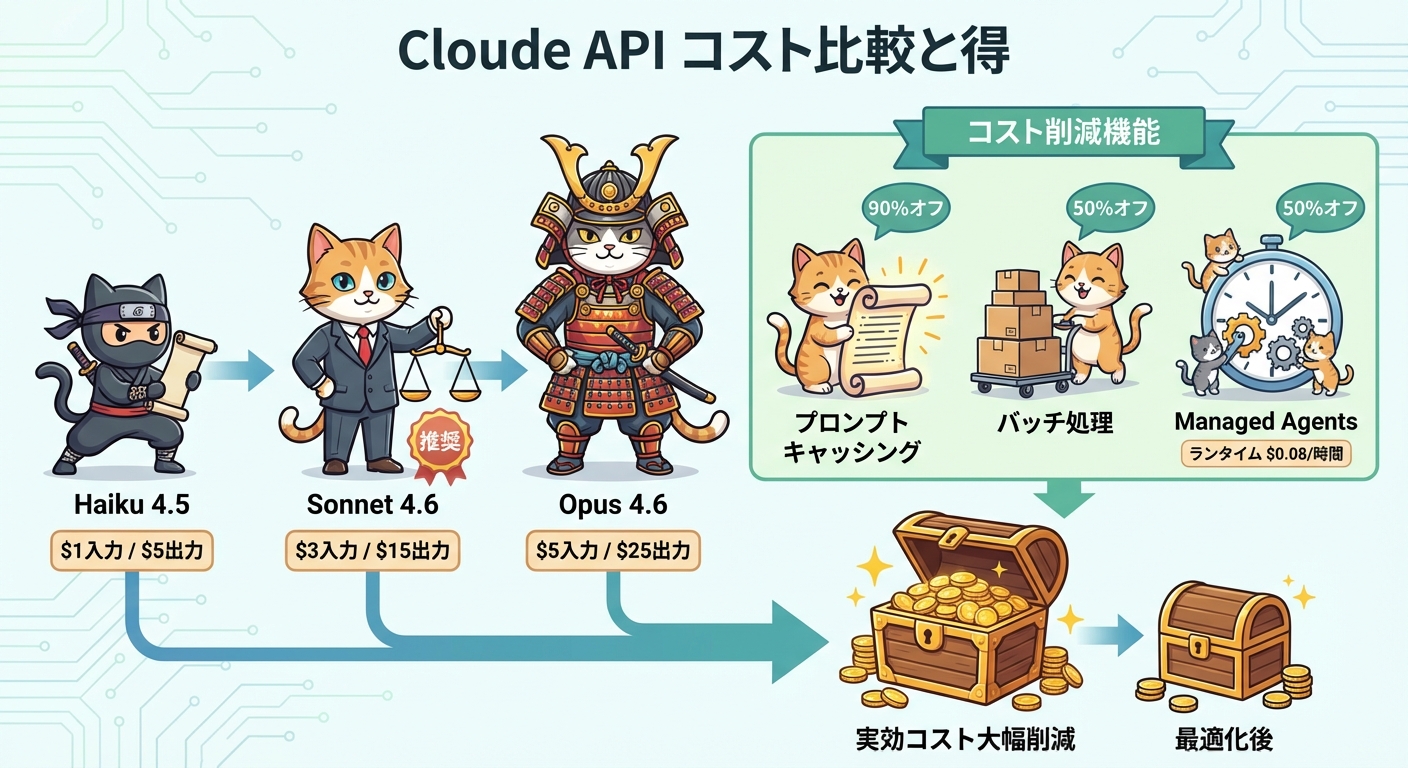 Claude APIモデル別料金比較とコスト最適化