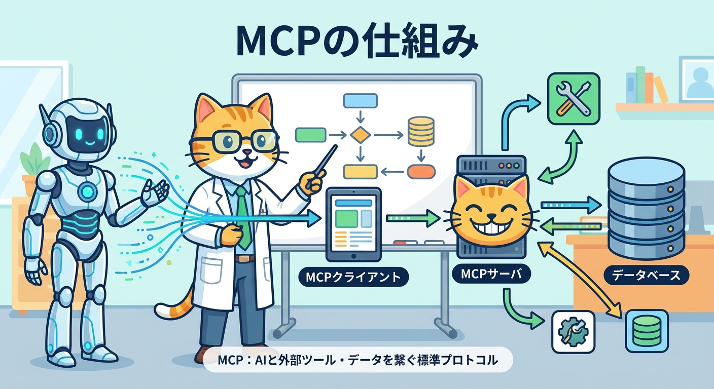 MCPの仕組みを示すインフォグラフィック