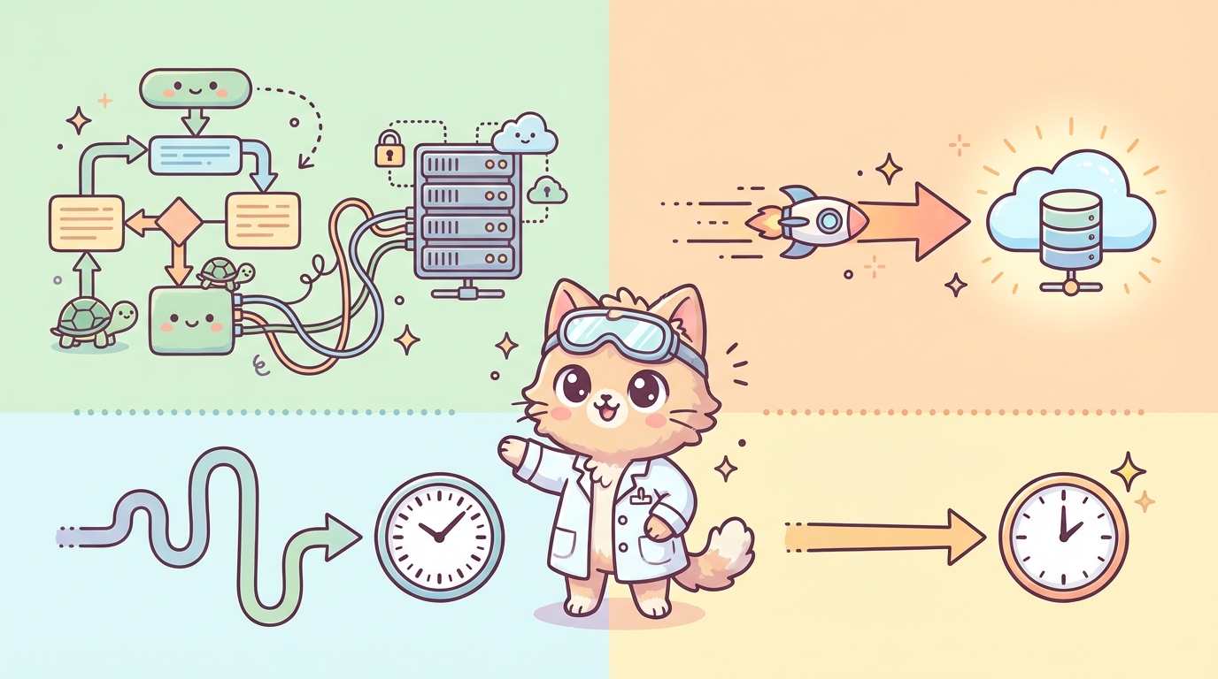 従来の作成方法とエクスプレス設定の速度比較