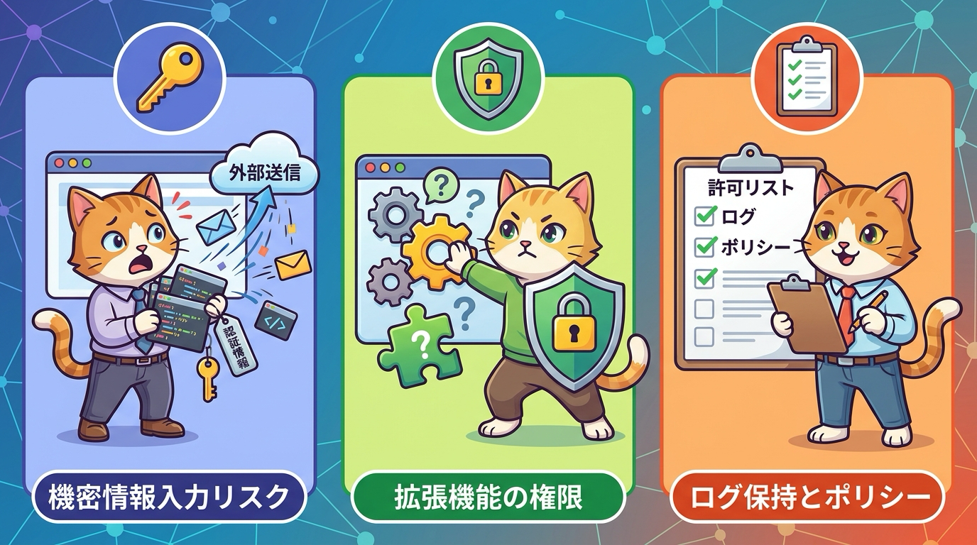 AIブラウザ導入時に押さえる3つのセキュリティ観点