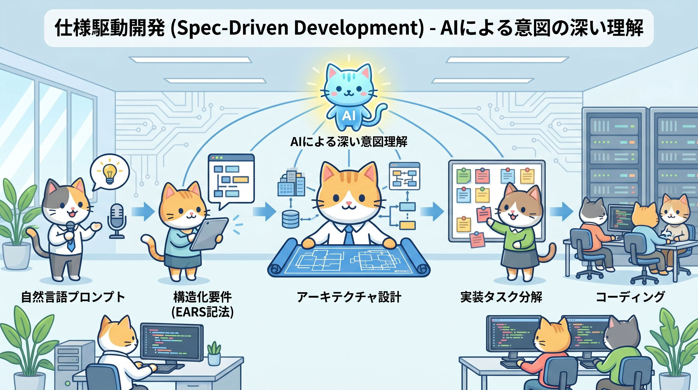 仕様駆動開発(Spec-Driven Development)の概念図