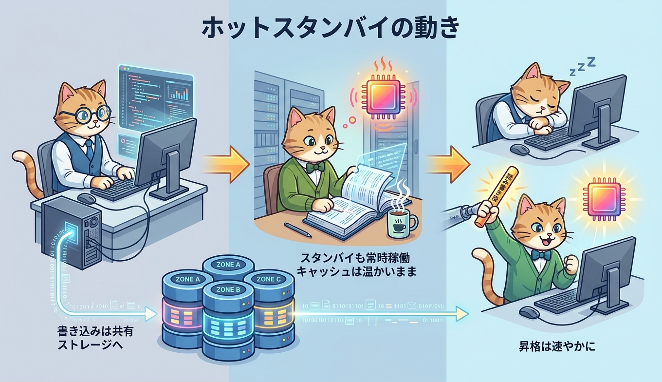 ホットスタンバイの仕組み