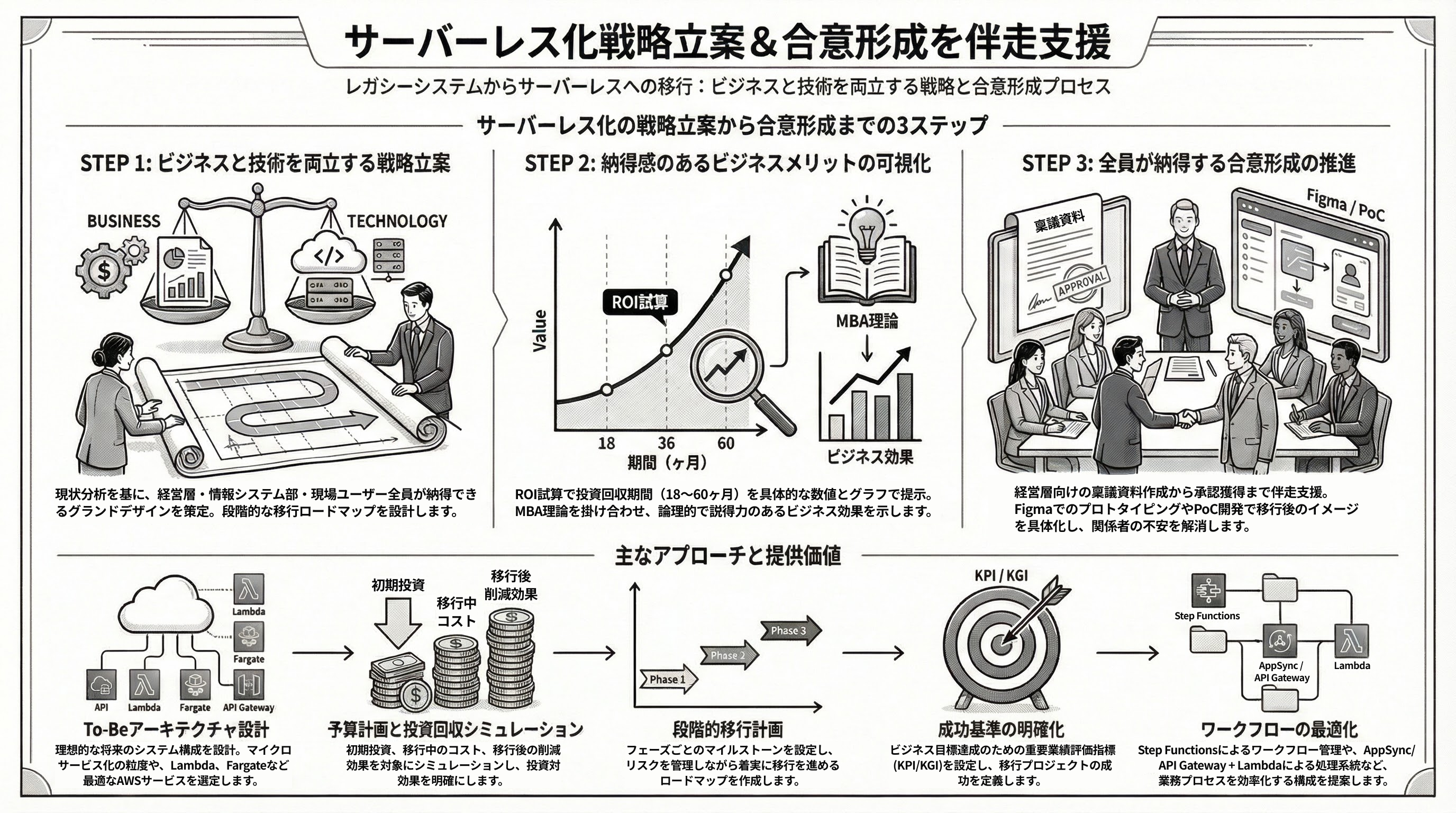 サーバーレス化戦略立案&合意形成を伴走支援