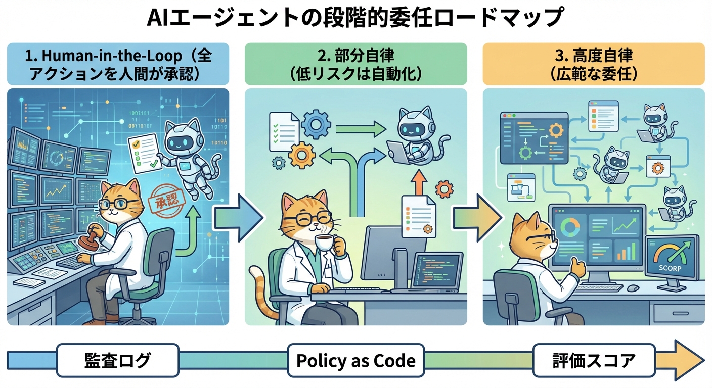 AIエージェントへの段階的委任ロードマップ