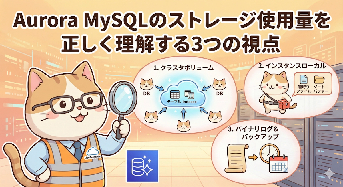 Aurora MySQLのストレージ使用量を正しく理解する3つの視点
