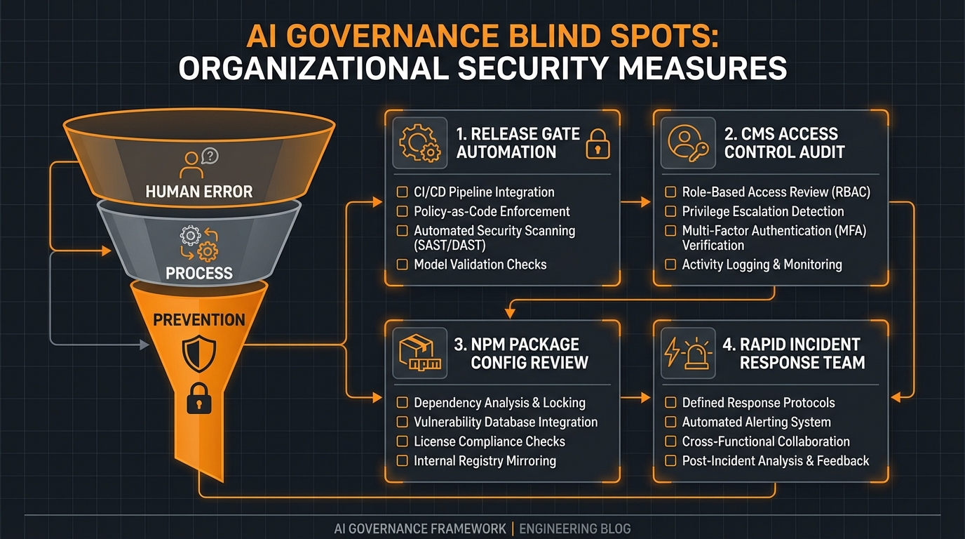 流出したClaude Codeの内部機能と組織のリリース管理リスクを示すインフォグラフィック