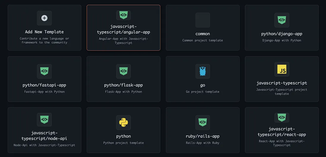 特定のユースケースや技術スタック向けの完全なプロジェクトセットアップ。
