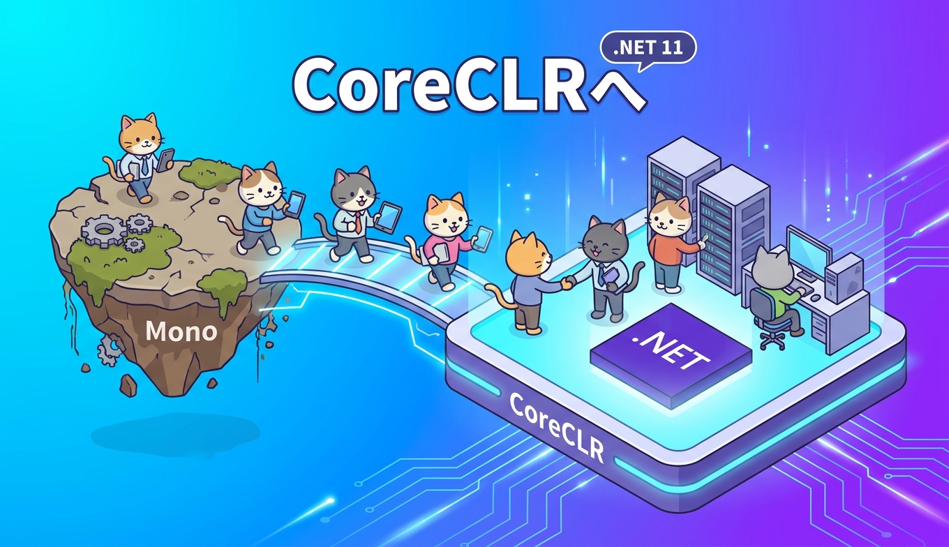 .NET MAUIがMonoを離れCoreCLRへ向かう、統一されゆく.NETランタイム