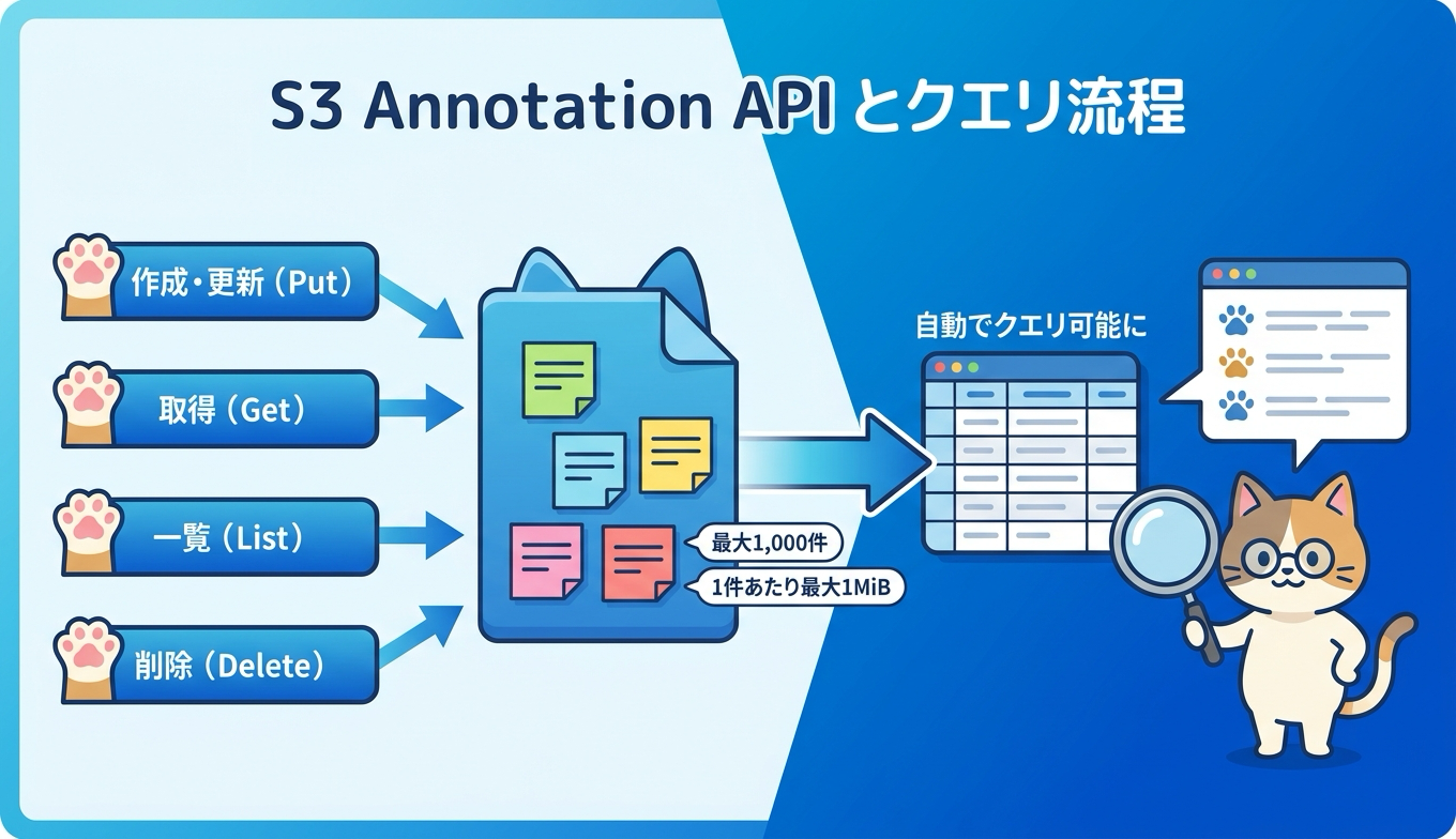 S3アノテーションのAPI操作とクエリ連携の流れ