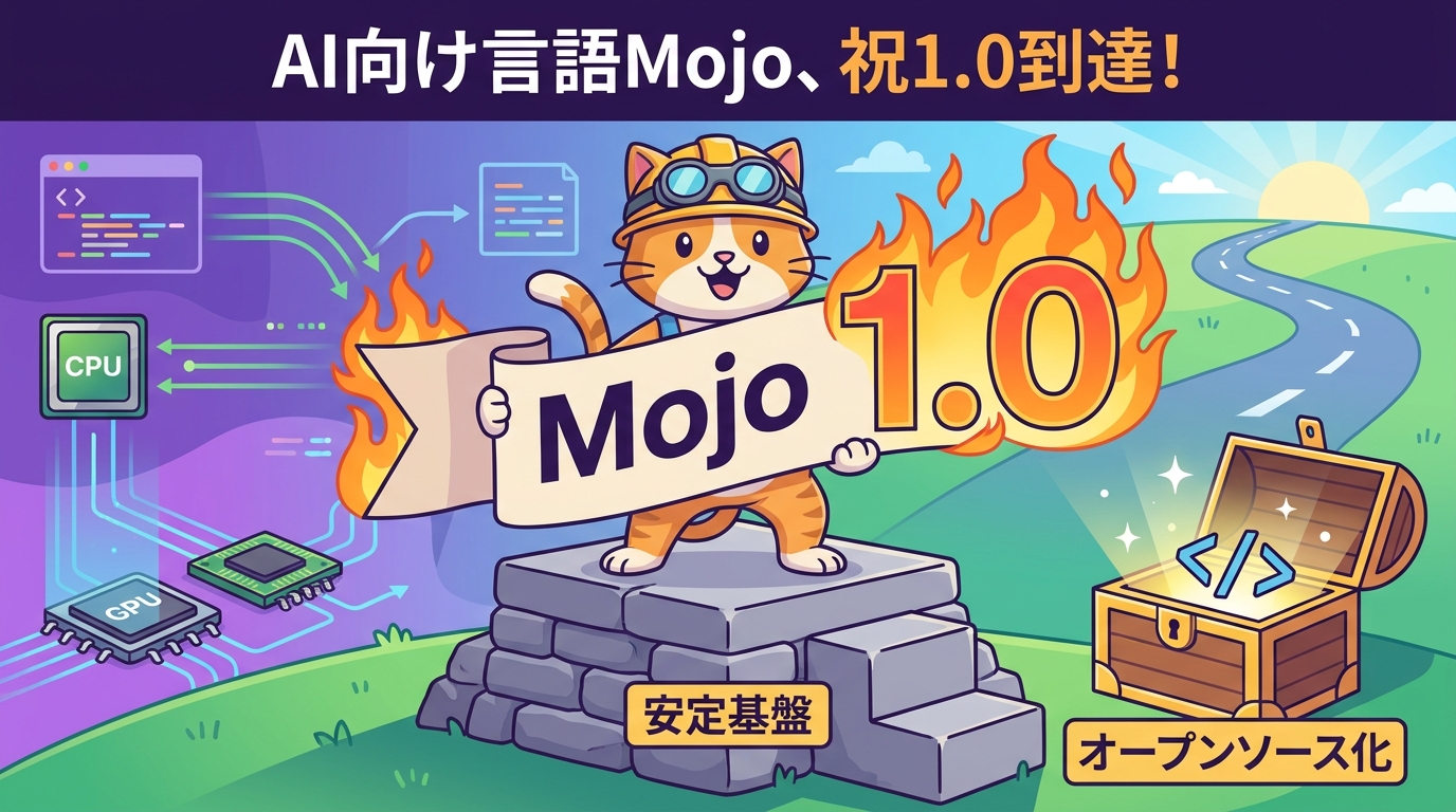 Mojo 1.0到達とコンパイラOSS化表明が示すAI基盤言語の現在地