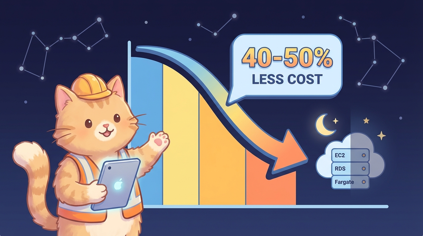 夜間・休日停止によるコスト削減効果