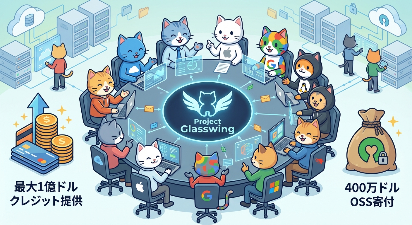 Project Glasswing 参画組織と資金規模のインフォグラフィック