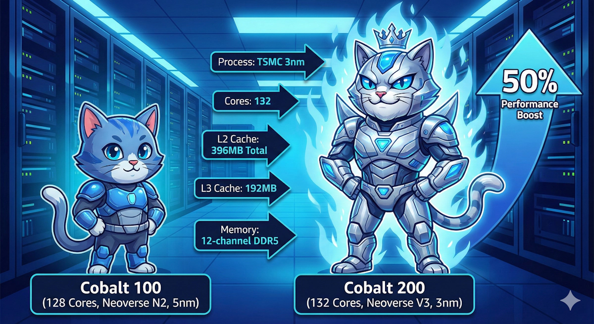 Azure Cobalt 200とは？デジタルツイン設計で50%性能向上！単なるスペックアップではない第二世代ARM系プロセッサ