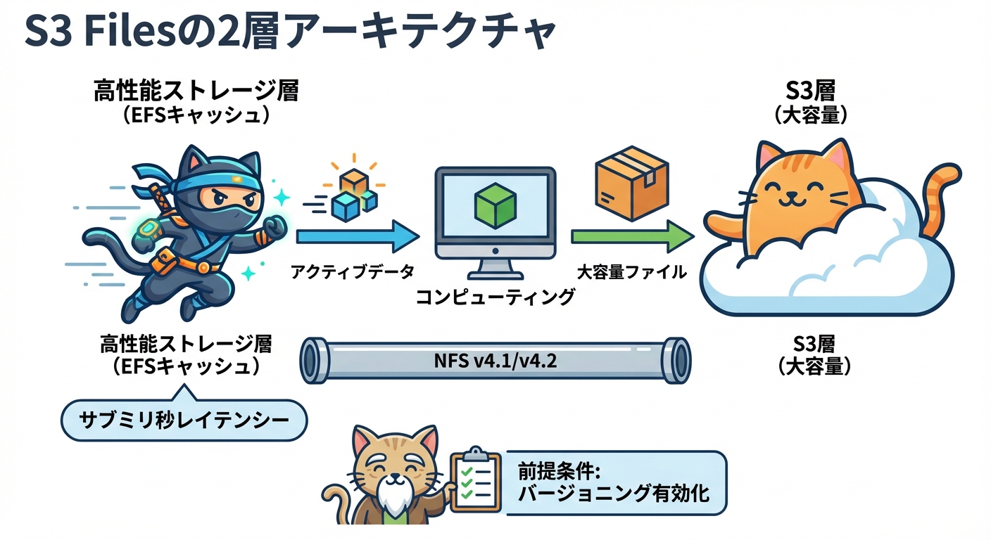 S3 Filesのアーキテクチャ概念図