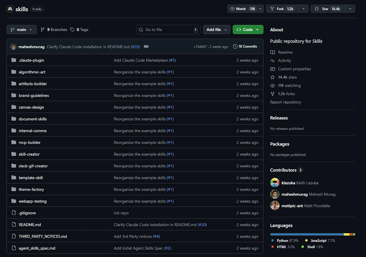 Anthropic社が公開した15個のSkillsで変わるAI開発体験