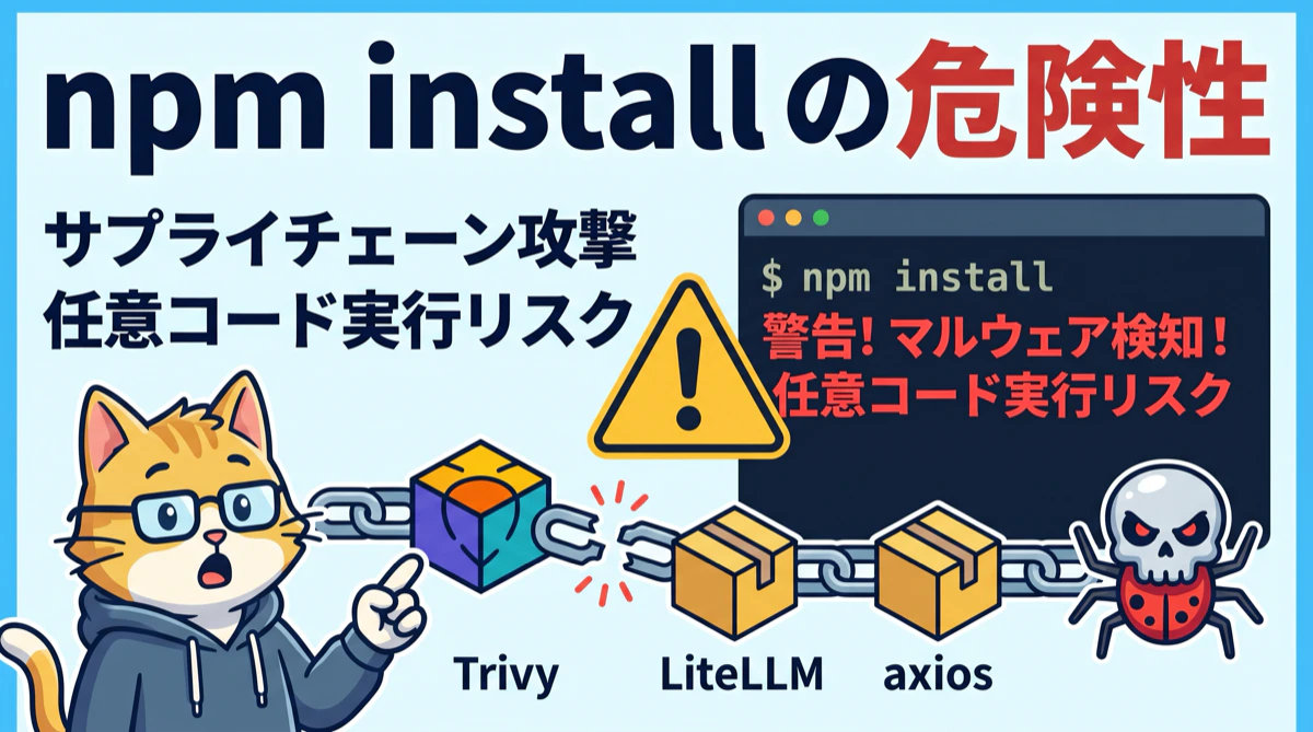 npm installは「任意コード実行」と同じ？ 2026年サプライチェーン攻撃の実態と、開発現場が今すぐ取るべき5つの対策