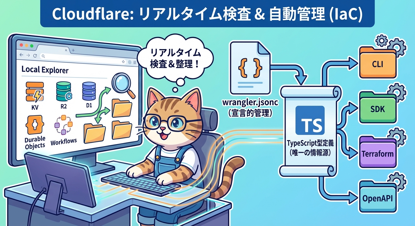 Local ExplorerとInfrastructure as Codeの概念図