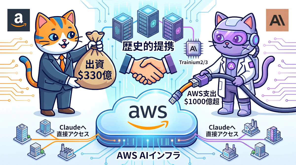 【AmazonがAnthropicに最大330億ドルを追加出資】エンジニアが知るべき投資の構造と実務的影響