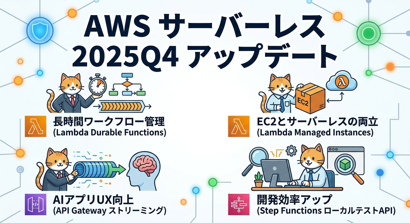AWSサーバーレス 2025年Q4アップデートまとめ Lambda durable functionsからS3 Vectorsまで