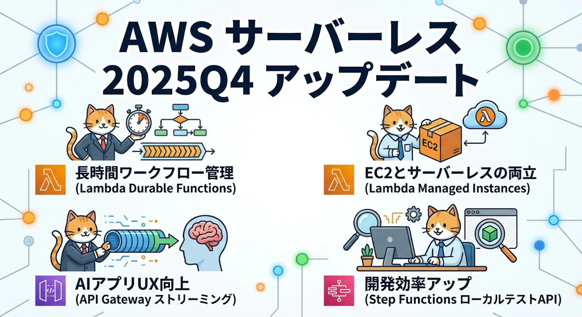 AWSサーバーレス 2025年Q4アップデートまとめ Lambda durable functionsからS3 Vectorsまで