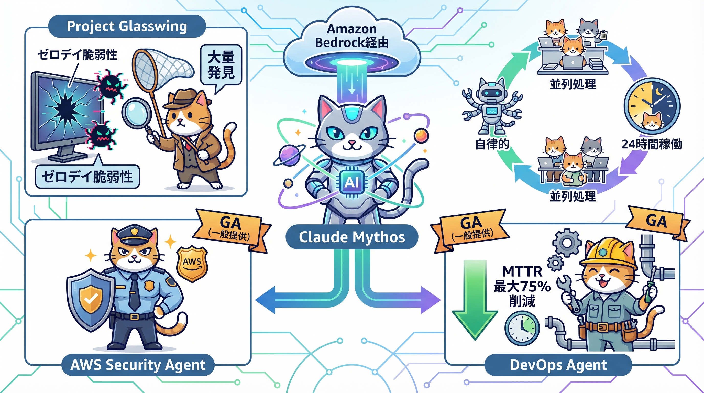 Claude Mythos・AWS Security Agent・DevOps Agentの全体像