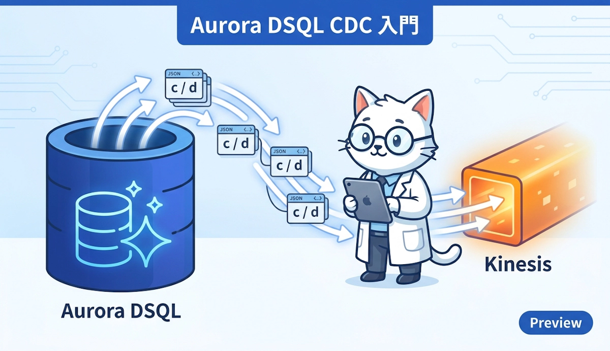 Amazon Aurora DSQL CDC 入門 サーバーレス分散SQLからKinesisへ変更イベントを流す