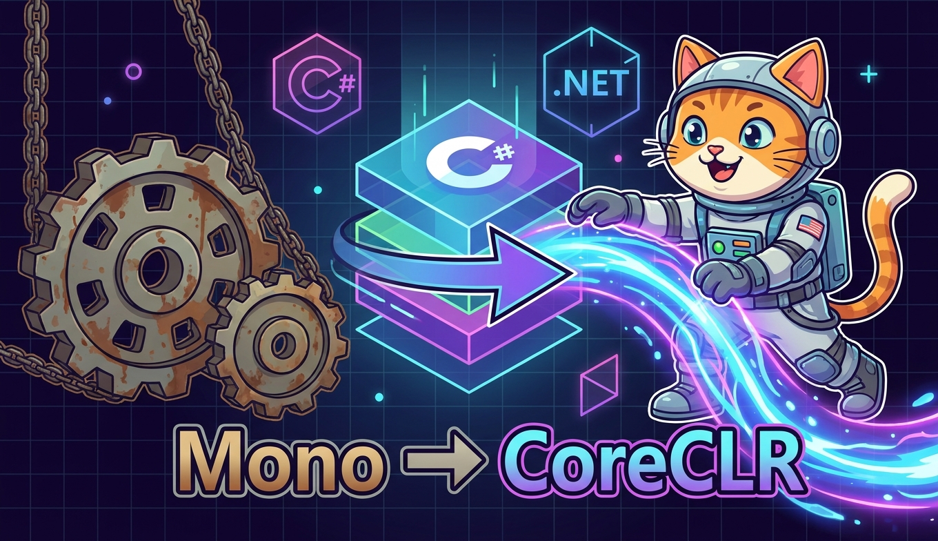 Unity 7のランタイムがMonoからCoreCLRへ刷新される技術的インパクト
