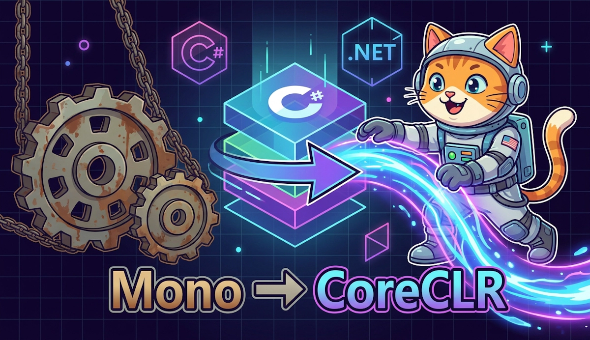 Unity 7のランタイムがMonoからCoreCLRへ刷新される技術的インパクト